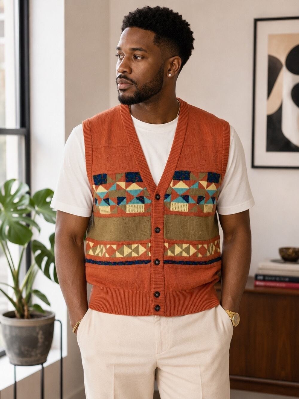 Lanvin Men’s Knit Sweater Vest